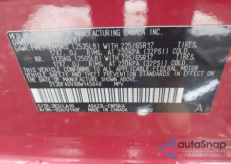 2011 Toyota Rav4 Limited z USA, uszkodzony, nr VIN 2T3DF4DVXBW145848